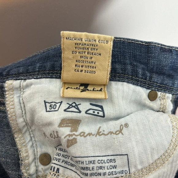 7 For All Mankind Mia Studded Boot Cut Jeans Size 27 - Picture 6 of 7